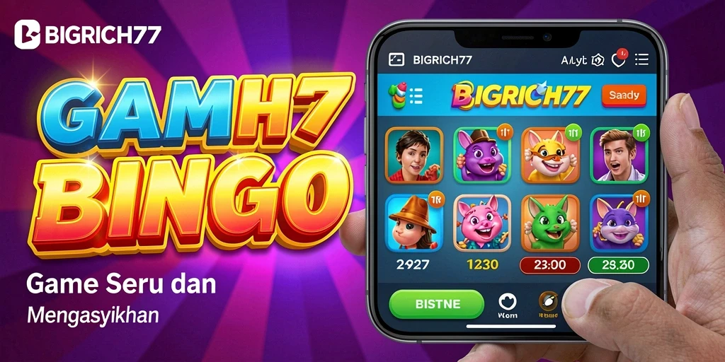Tampilan gameplay seru dalam BIGRICH77 dengan suasana Bingo yang menegangkan.