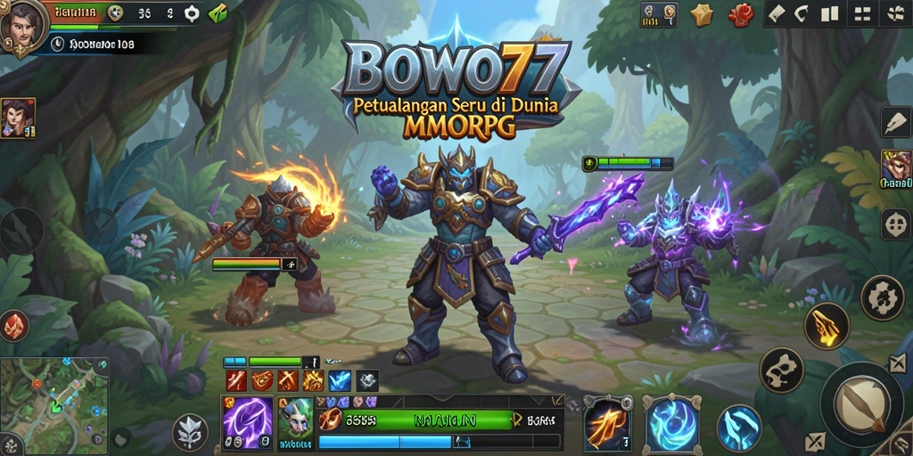Tampilan gameplay seru BOWO77 di dunia MMORPG.