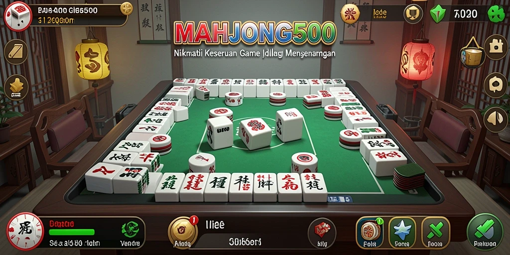 Screenshot gameplay <strong>MAHJONG500</strong> menunjukkan pengalaman Idle yang menyenangkan dan mendebarkan.