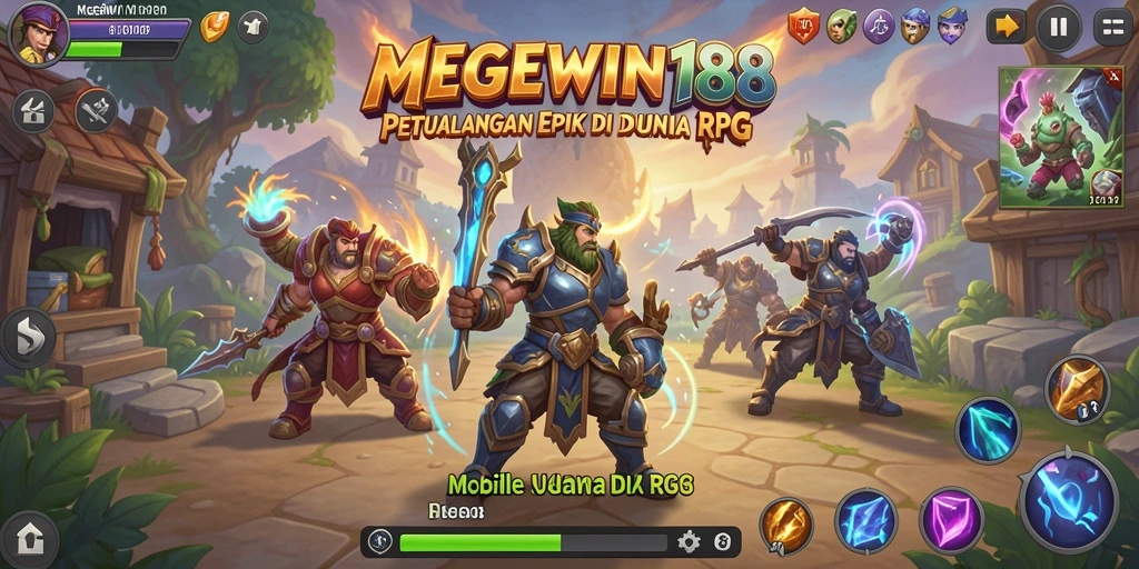 Tampilan gameplay seru dari MEGEWIN188 di dunia RPG.