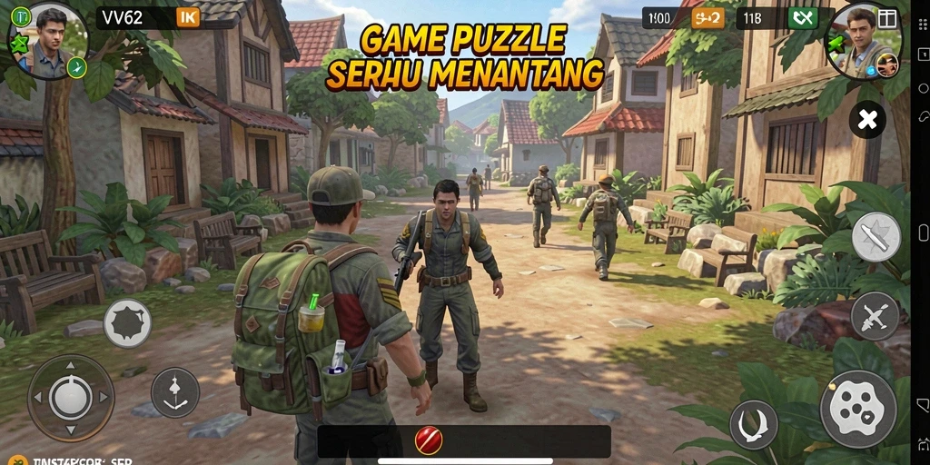 Screenshot VV62 menampilkan gameplay Puzzle yang seru dan berwarna.